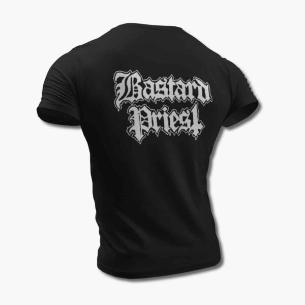 Bastard Priest Band T-Shirt, Bastard Priest Logo Black Tee Shirt
