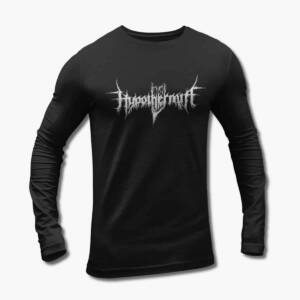 Hypothermia Band Long Sleeve T-Shirt, Hypothermia Logo Black Longsleeve Tee Shirt