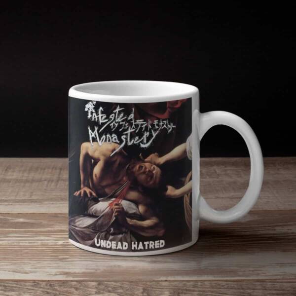 Infested Monastery Band Coffee Mug, Infested Monastery Undead Hatred Mug