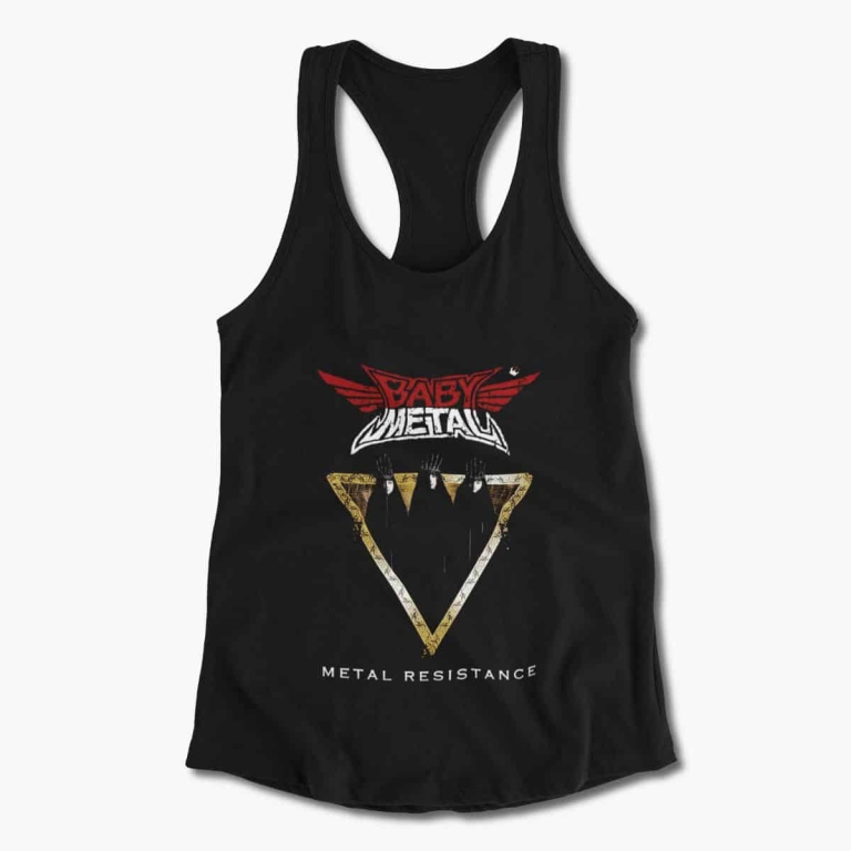 BabyMetal Band Tank Top, Baby Metal Metal Resistance Black Tank Top