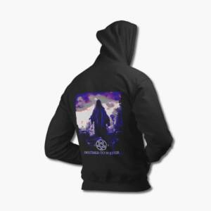 Destined to Suffer Band Zip Up Hoodie, Destined to Suffer Artwork Black Zipper Hooded Sweatshirt, Black Metal Merchandise