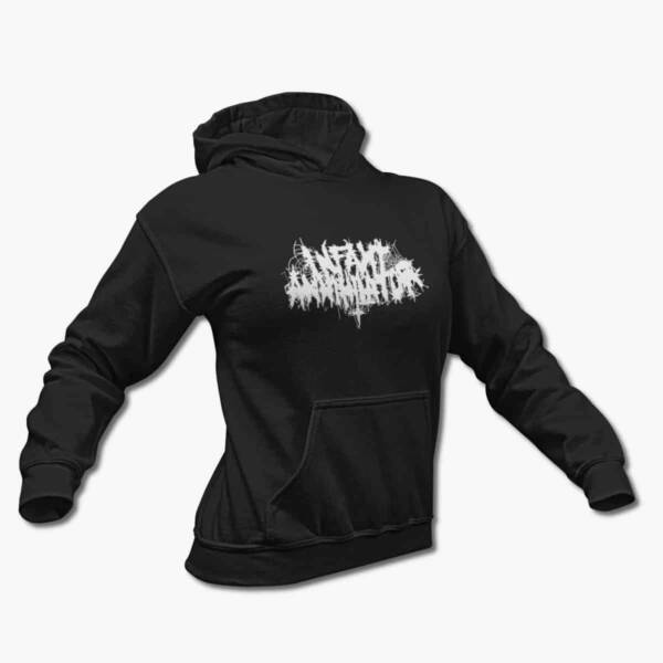 Infant Annihilator Band Hoodie, Infant Annihilator Logo Black Hooded Sweatshirt, Technical Deathcore Merchandise