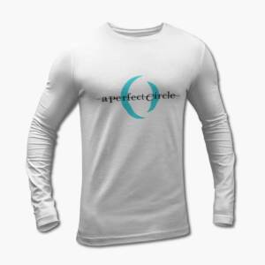 A Perfect Circle Long Sleeve T-Shirt, A Perfect Circle Logo White Longsleeve Tee Shirt