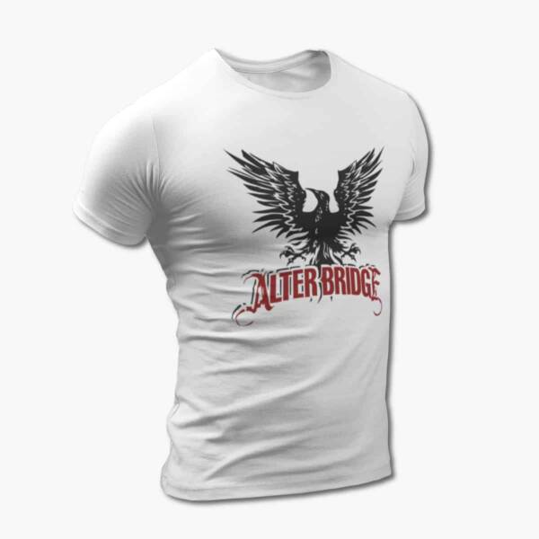 Alter Bridge T-Shirt, Alter Bridge Blackbird White Tee Shirt