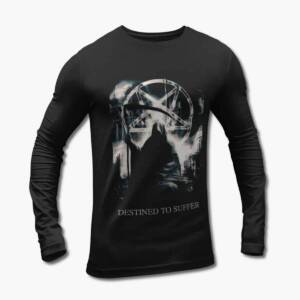 Destined To Suffer Long Sleeve T-Shirt, Destined To Suffer Artwork Black Longsleeve Tee Shirt
