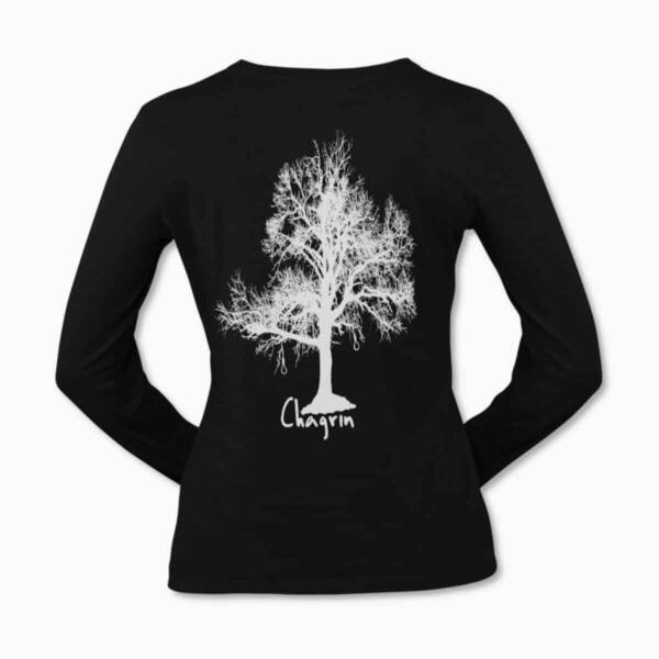 Chagrin Band Black Long Sleeve T-Shirt, Black Metal Merchandise - Image 2