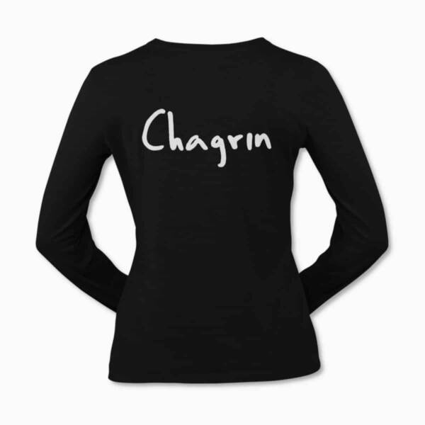 Chagrin Band Logo Black Long Sleeve T-Shirt, Black Metal Merchandise - Image 2