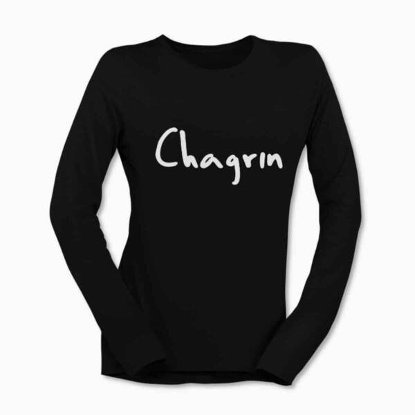Chagrin Band Logo Black Long Sleeve T-Shirt, Black Metal Merchandise