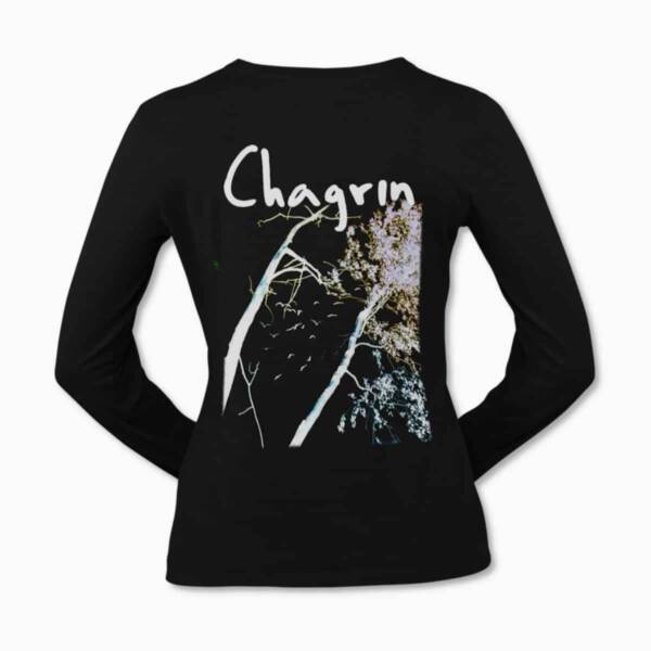 Chagrin Cold Emptiness Black Long Sleeve T-Shirt, Black Metal Merchandise - Image 2