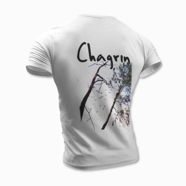 Chagrin Cold Emptiness White T-Shirt, Black Metal Merchandise - Image 3
