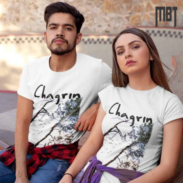 Chagrin Cold Emptiness White T-Shirt, Black Metal Merchandise