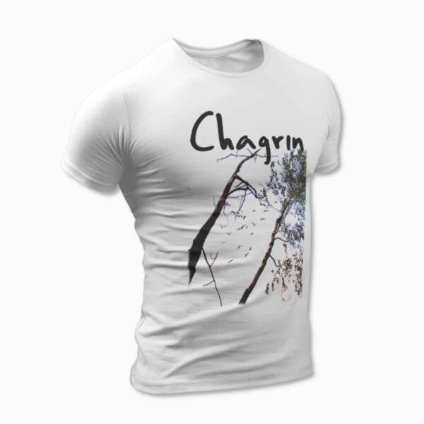 Chagrin Cold Emptiness White T-Shirt, Black Metal Merchandise - Image 2