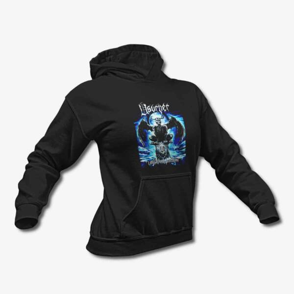 Usurper Hoodie, Usurper Lords of the Permafrost Black Hoodie, Black Metal, Thrash Metal Merchandise