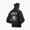 1349 Zip Up Hoodie, 1349 Through the Eyes of Stone Black Zip Hoodie, Black Metal Merchandise