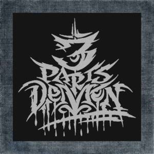 3 Parts Demon Back Patch, 3 Parts Demon Logo Big Back Patch