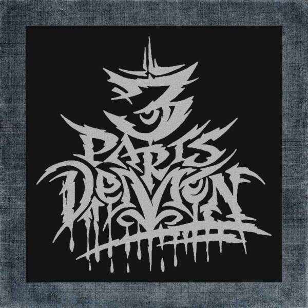 3 Parts Demon Back Patch, 3 Parts Demon Logo Big Back Patch
