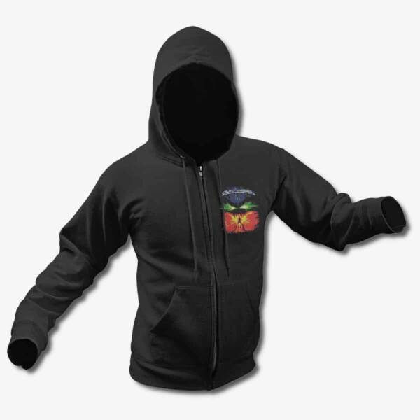 Gammaray Zip Up Hoodie, Gammaray To The Metal Black Zip Hoodie, Power Metal Merchandise