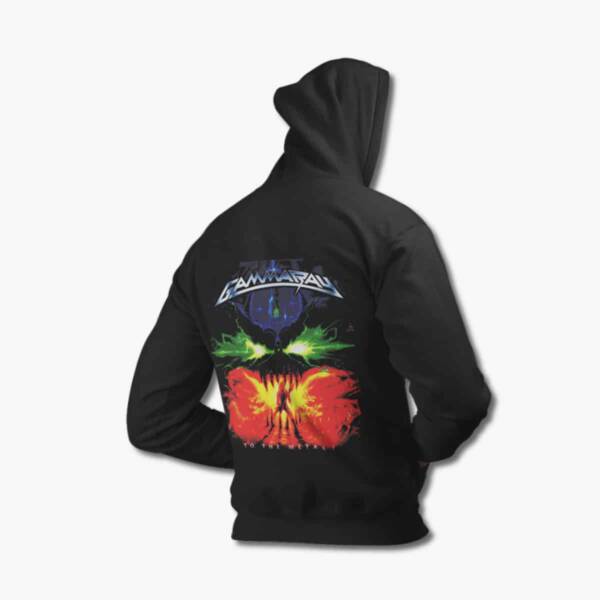 Gammaray Zip Up Hoodie, Gammaray To The Metal Black Zip Hoodie, Power Metal Merchandise