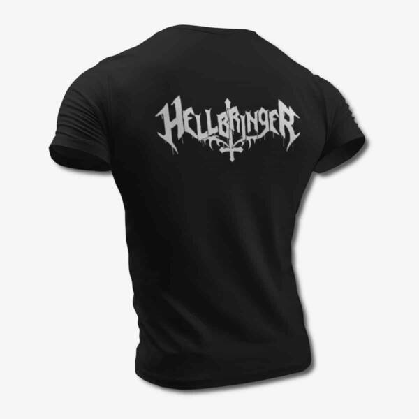 Hellbringer T-Shirt, Hellbringer Band Logo Black Tee Shirt, Thrash Metal Merchandise - Image 2