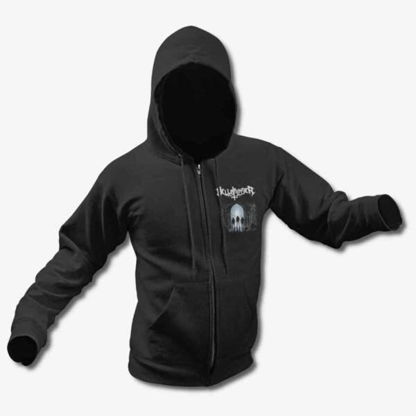 Hellbringer Zip Up Hoodie, Hellbringer Horror from the Grave Black Zip Hoodie, Thrash Metal Merchandise