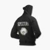 Sepultura Zip Up Hoodie, Sepultura Quadra Black Zip Hoodie, Thrash Metal Merchandise