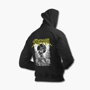 Skeletonwitch Zip Up Hoodie, Skeletonwitch Artwork Black Zip Hoodie, Melodic Death Metal Merchandise