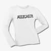 Allegaeon Long Sleeve T-Shirt, Allegaeon Band Logo White Longsleeve Tee Shirt, Melodic Death Metal Merchandise
