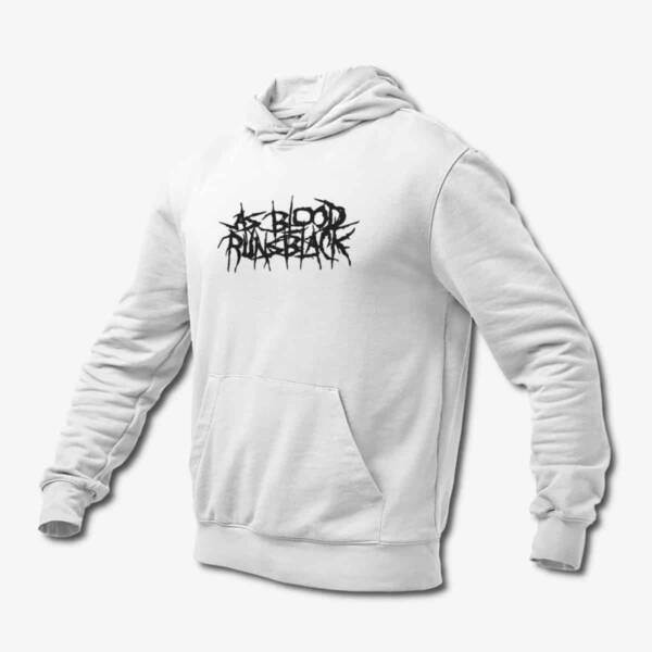 As Blood Runs Black Hoodie, As Blood Runs Black Logo White Hoodie, Melodic Deathcore Merchandise