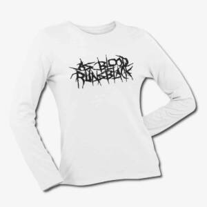 As Blood Runs Black Long Sleeve T-Shirt, As Blood Runs Black Logo White Longsleeve Tee Shirt, Melodic Deathcore Merchandise