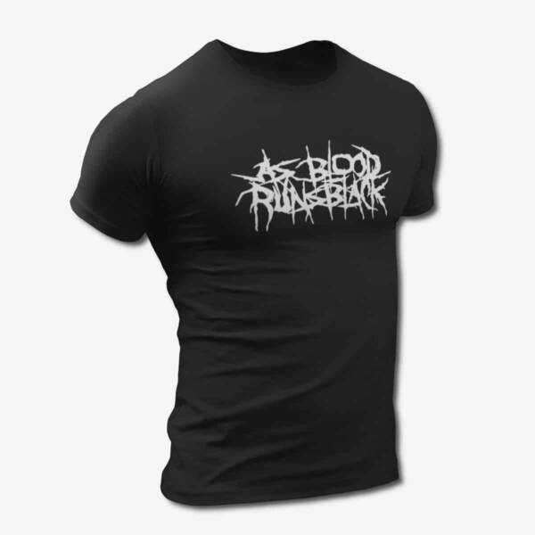 As Blood Runs Black T-Shirt, As Blood Runs Black Logo Black Tee Shirt, Melodic Deathcore Merchandise