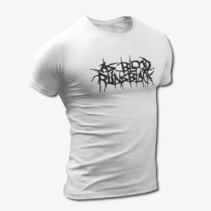 As Blood Runs Black T-Shirt, As Blood Runs Black Logo White Tee Shirt, Melodic Deathcore Merchandise