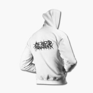 As Blood Runs Black Zip Up Hoodie, As Blood Runs Black Logo White Zip Hoodie, Melodic Deathcore Merchandise
