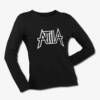 Attila Long Sleeve T-Shirt, Attila Band Logo Black Longsleeve Tee Shirt, Power Metal Merchandise