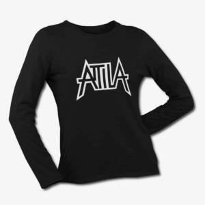 Attila Long Sleeve T-Shirt, Attila Band Logo Black Longsleeve Tee Shirt, Power Metal Merchandise