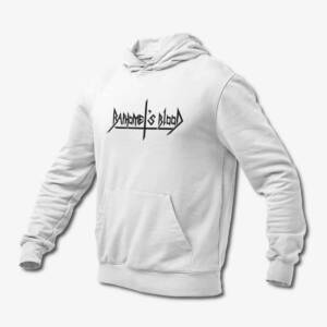Baphomets Blood Hoodie, Baphomet's Blood Logo White Hoodie, Speed Metal Merchandise