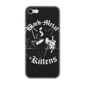 Black Metal and Kittens iPhone Case, Black Metal and Kittens Artwork iPhone 16 Phone Case