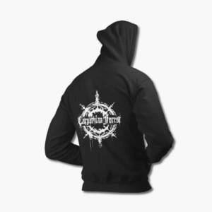 Carpathian Forest Zip Up Hoodie, Carpathian Forest Logo Black Zip Hoodie, Black Metal Merchandise