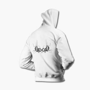 Coldworld Zip Up Hoodie, Coldworld Band Logo White Zip Hoodie, Depressive Black Metal Merchandise