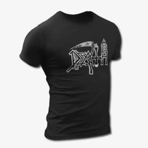 Death T-Shirt, Death Band Logo Black Tee Shirt, Progressive Death Metal Merchandise