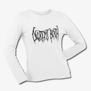 Decrepit Birth Long Sleeve T-Shirt, Decrepit Birth Band Logo White Longsleeve Tee Shirt, Technical Death Metal Merchandise