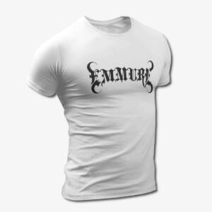 Emmure T-Shirt, Emmure Band Logo White Tee Shirt, Metalcore Merchandise