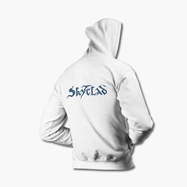 Skyclad Hoodie, Skyclad Logo White Hoodie, Folk Metal Merchandise