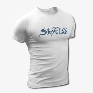 Skyclad T-Shirt, Skyclad Logo White Tee Shirt, Folk Metal Merchandise
