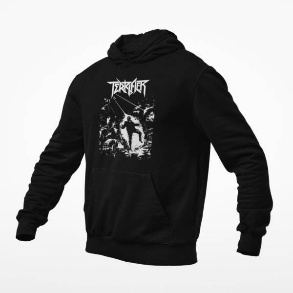 Terrifier Hoodie, Terrifier Weapons of Thrash Destruction Black Hoodie, Thrash Metal Merchandise
