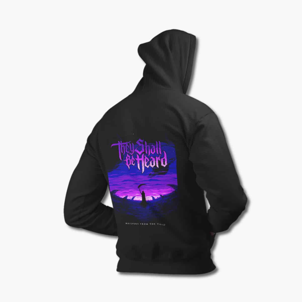 They Shall Be Heard Hoodie, They Shall Be Heard Whispers from the Void Black Hoodie, Metalcore Merchandise