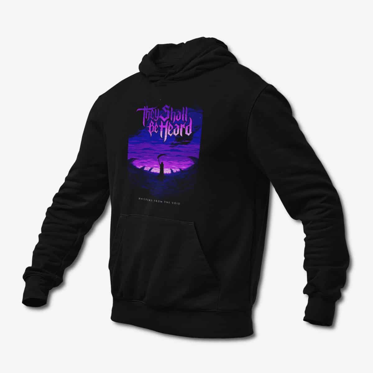 They Shall Be Heard Hoodie, They Shall Be Heard Whispers from the Void Black Hoodie, Metalcore Merchandise