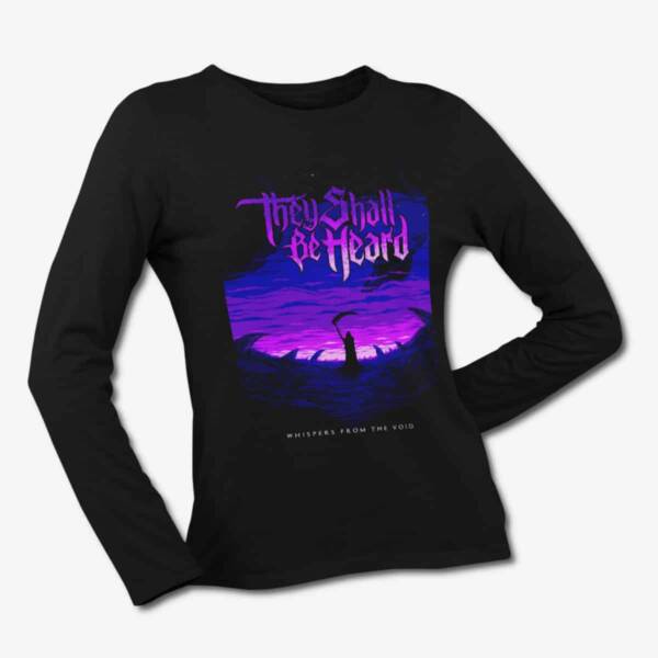 They Shall Be Heard Long Sleeve T-Shirt, They Shall Be Heard Whispers from the Void Black Longsleeve Tee Shirt, Metalcore Merchandise