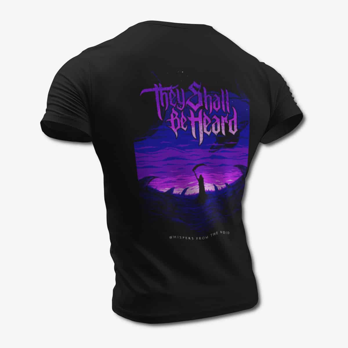 They Shall Be Heard T-Shirt, They Shall Be Heard Whispers from the Void Black Tee Shirt, Metalcore Merchandise