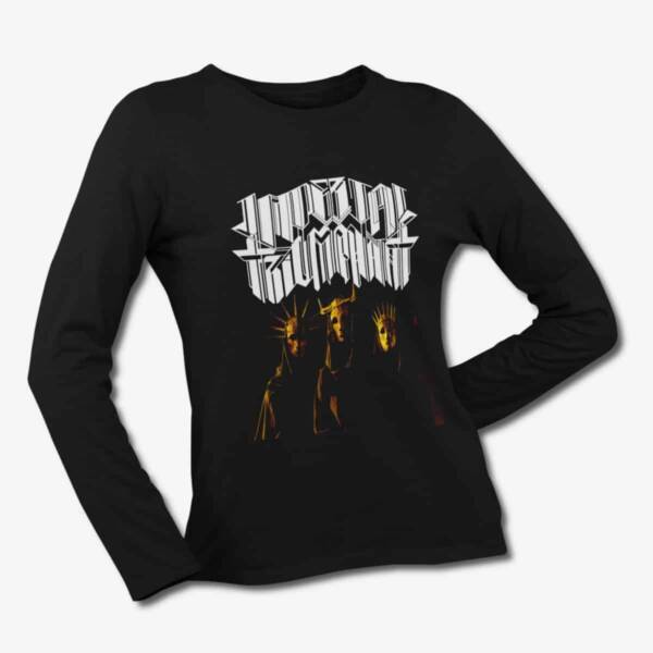 Imperial Triumphant Long Sleeve T-Shirt, Imperial Triumphant Trio Black Longsleeve Tee Shirt, Technical Black Metal Merchandise