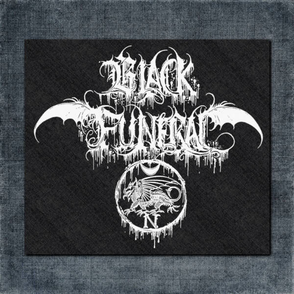 Black Funeral Back Patch, Black Funeral Logo Big Back Patch